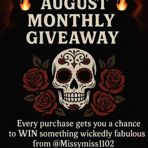 MONTHLY GIVWAWAY August Giveaway